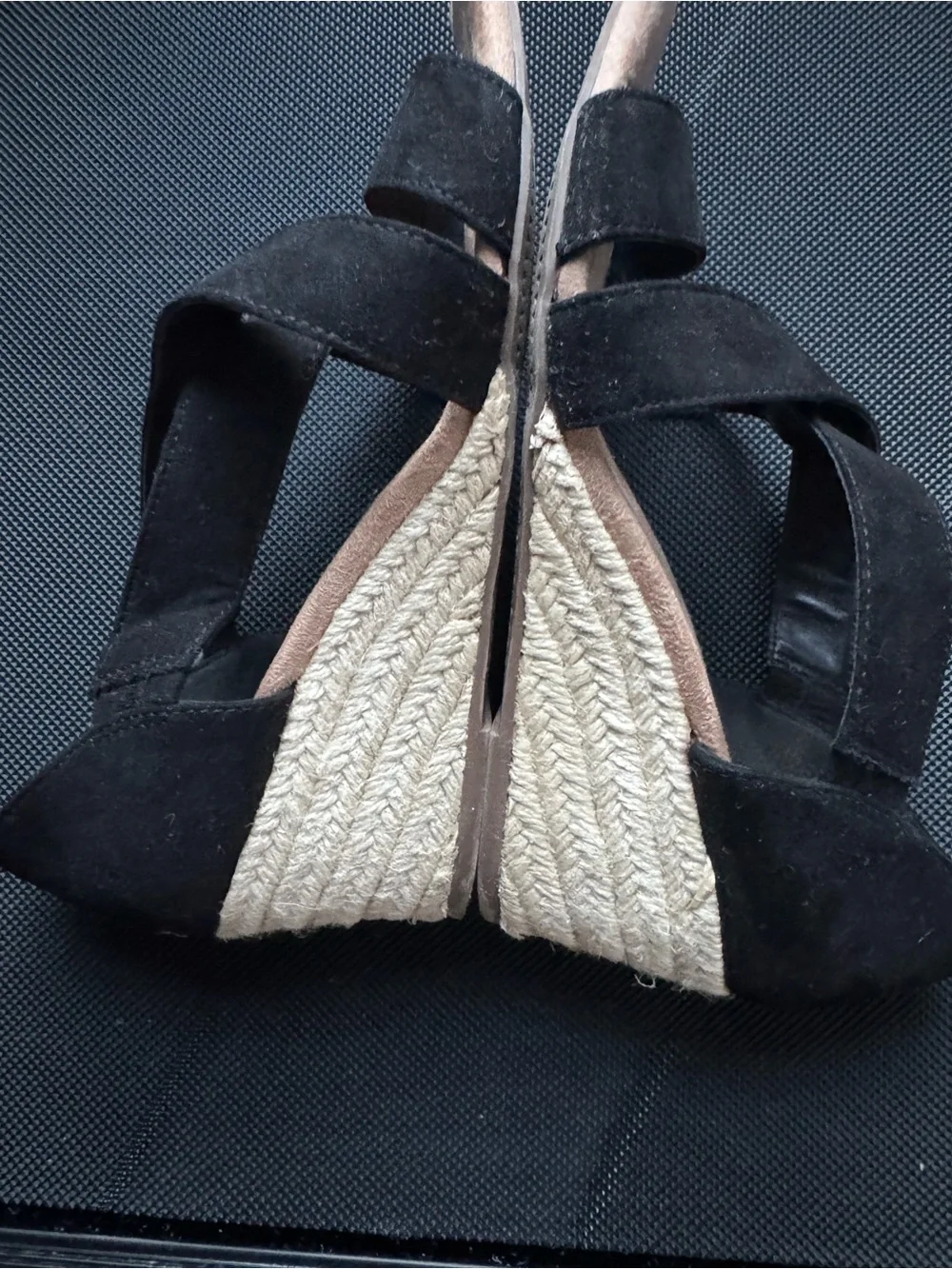 Style & Co. Black Crisscross Espadrille Wedge Sandals